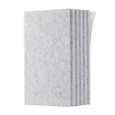 China Industrial High Density Light Grey Charcoal Sound Absorption Wall Board GRS PET Polyester Felt Acoustic Panels for sale