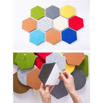 China Highly Effective Sound Absorption High Density Carved Pattern Hexagonal Acoustic Panel Self Adhesive Wall Decor Sound deadening insulation Absorbing for sale