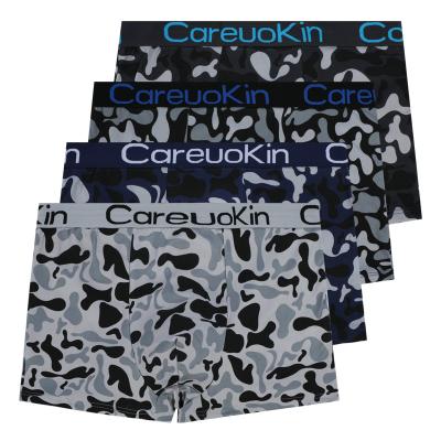 China UOKIN A5742 Fashion Breathable Fancy Printed Boxer Shorts Young Men Sexy Briefs Underwear for sale