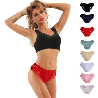 China UOKIN Breathable Transparent Ladies Cotton Lace Comfortable Soft Panties Wholesale Women's Breathable Underwear for sale