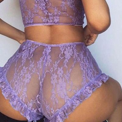 China Breathable Hot Selling In The Running Transparent Women's Underwear Sexy Hippie Mesh Ladies Sexy Lingerie Wholesale Lace Up Women's Panties for sale