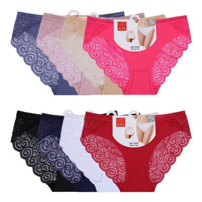 China UOKIN Smooth Comfortable Lace Breathable Wholesale Nylon Swimsuit Good Quality Plus Big Size Underwear Panties Briefs for sale