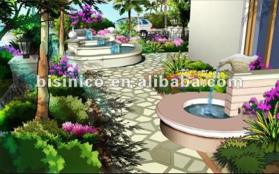 China Exterior 3D landscape design, 3D landscape design, 3D rendering, 3D decoration design for sale