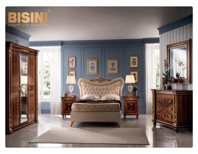 China Classic Master Bedroom Mahogany Arabic Italian Wood Carving Bedroom Furniture Set for sale