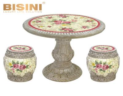 China Landscape floral design garden or balcony creative outdoor recreation round table for sale