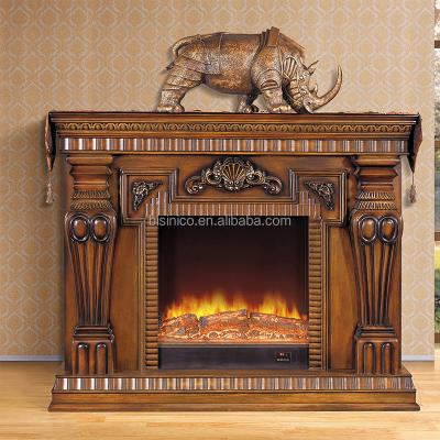 China Luxurious Special Design Solid Wood Wooden Hand Carved Fireplace Mantel Surround (SET MOQ=1) for sale