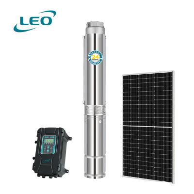 China Commercial LEO Hybrid AC/DC Solar Pump with Plastic Impeller Price Well Water Pump for Agriculture for sale