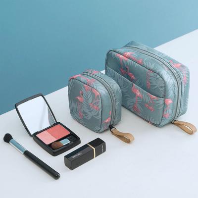 China Fashion Logo Small Makeup Zipper Pouch Custom Wholesale Printed Polyester Small Travel Mini Cosmetic Bag for sale