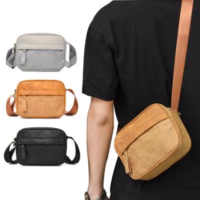 China Fashion Custom Small Shoulder Solid Color Waterproof PU Messenger Bag Square Womens and Men Cross - Body Bag for sale