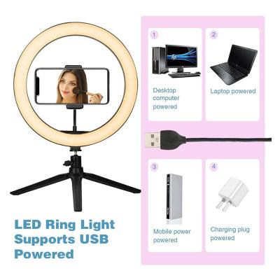 China Mini Hot Sale Ring Fill Light Camera Phone Led Circle Makeup LED Ring Light Phone Holder for sale