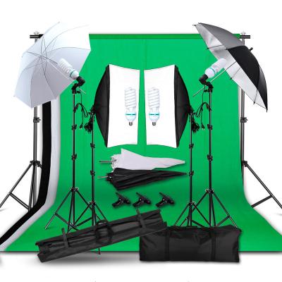 China Photography Studio Light Set Customization Allowed Full Set Fotografia Background Stand Kit Photo Shoot Lighting Kit for sale