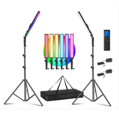 China Handheld PORTABLE RGB LED Video Photography Studio Light Stick with Tripod for Live Streaming for sale