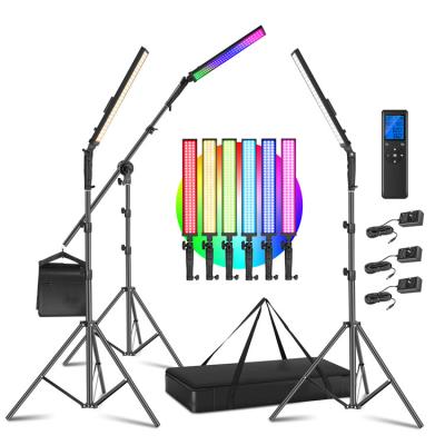 China PORTABLE 2.4G Photography Lighting Kit Portable Video Fill Light RGB LED Stick Light with Remote Control for sale