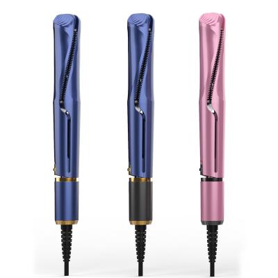 China LCD temperature display and fast heating 2 in 1 straghtner hair curler and cordless hair curler and straghtner with cable for sale