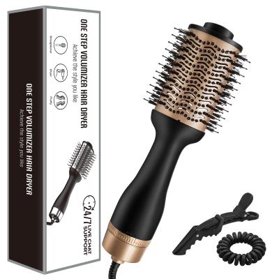 China 1200W Negative Ion Hair Dryer Brush One Stage Hair Dryer and Hot Airbrush Volumizer Styler for sale