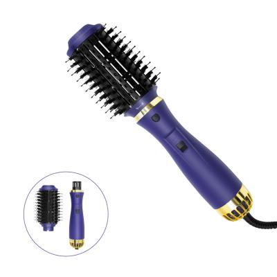 China Hair Dryer Foldable Hot Airbrush Wet Brush For Drying Combo Blow Hair Dryer Ionic Brush for sale