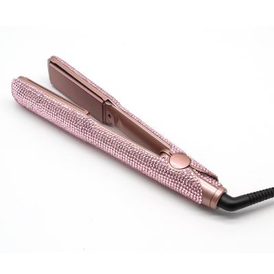 China LCD Temperature Display and Magic Wand Fast Heating Pink Buckle Stunned Wand Set Magic Wand Curling Bling Bling Crystal Curling for sale