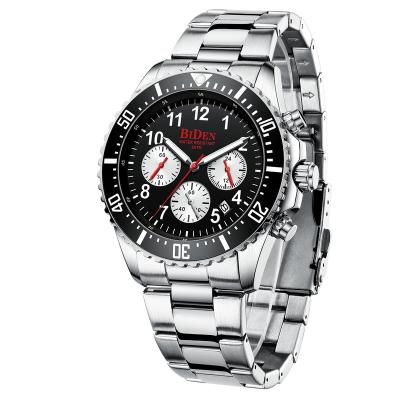 China Silver Chronograph Quartz Watch Steel Luxury Sports Waterproof Men Watch Wholesale for sale