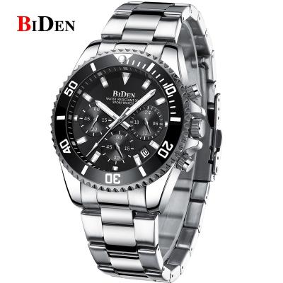 China Biden chronograph men's quartz watch business original brand chronograph clock dress luminous watches 0163 for sale