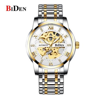 China Water Resistant Automatic BIDEN Watches Stainless Steel Gold Watches Men Chinese Factory relojes hombre for sale