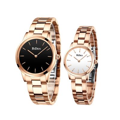 China BIDEN New Arrival Water Resistant Couples Watch Solid Stainless Steel Quartz Luxury Wrist Watch For Men For Women for sale