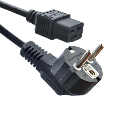 China KC Standard C19 Connector Copper Power Cord Extension Cords with Insulation Protection H05VV-F/H05RN-F 3x0.75-1.5MM2 for sale