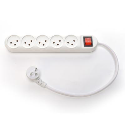 China Power Strip Israel Type 5 Pin Multi Socket Plug Extension Cord Customized Support Extended VDE Standard Cable H05vv-f 3g1 for sale