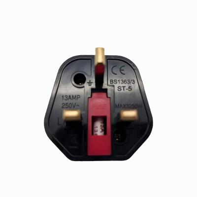 China General-Purpose Adapter UK 3 Pin Plug with Fuse to EU Socket 2pin and Earth Contact CE Certified for sale