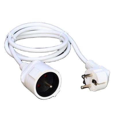 China White Waterproof 3 Prong H05VV-F/H05RR-F/H05RN-F 3x1.5MM2 Extension Cable VDE Approved Perfect for Consumer Electronics for sale