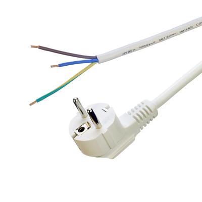 China Euro estándar VDE cable de alimentación Cee7/7 enchufe con terminal despojado terminales 16A/250V H05vv-f PVC cable flexible comercial en venta