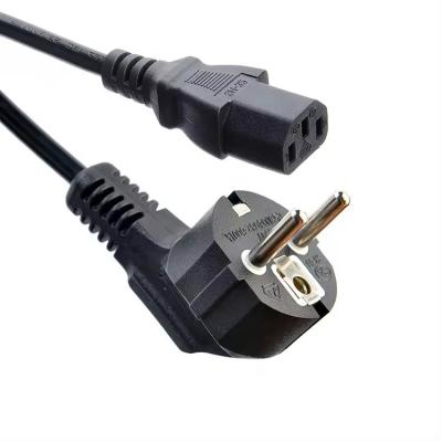 China VDE Certified EU Plug Standard Cee7/7 Euro Power Cord 1.5mm com C13 Adequado para computador durável à venda