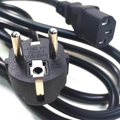 China EU Plug Standard C13 Power Cord VDE Certified 1.5m 1.8m Cooper Material Apply to VDE Standard EU Certification Standard for sale