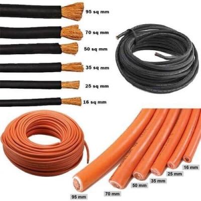 China 16mm2 25mm2 70mm2 Doble aislamiento de soldadura de cable de energía para la máquina de soldadura PVC Material aislante 100M/1rollo longitud en venta