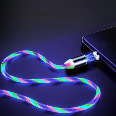 China New Arrival Hardware 3 in 1 USB LED Magnetic Charger Rotate 360 ​​Degree Magnetic Cable for sale