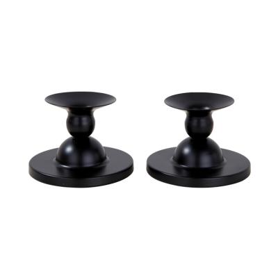 China Home Decoration Factory Price Direct Sales Metal For Wedding Table Centerpiece Black Candlesticks for sale