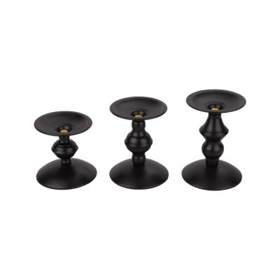 China Home Atmosphere Modern Home Party Supplies Decor Gift Decoration Black Candle Holder for sale