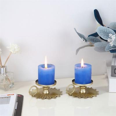 China Home European Candlestick Holders Metal Gold Decoration Romantic Wedding Candle Holder for sale