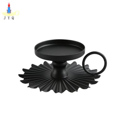 China Home Hot Sale Candlestick Holder Candle Holder Decor Metal Black Candle Holder For Home Wedding Decoration for sale