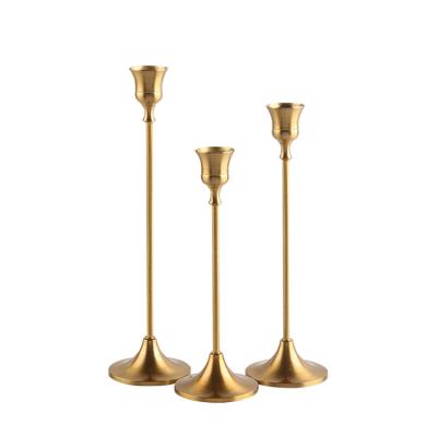 China Home Decoration Candlestick Gold Plated Nordic High Grade Decorative Wedding Candle Holder for sale