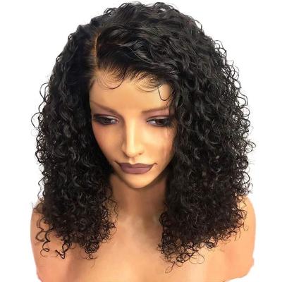 China Short French Bob Wigs Brazilian Curly Lace Bob Wigs Pre-Plucked Hair For Women Remy Bob Human Hair Wig for sale