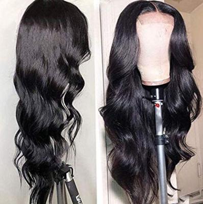 China Black French Lace Wig Long Wavy Lace Front Wig Halloween Cosplay For Women Daily Wear Wig High Temperature Natural Synthetic Fiber for sale