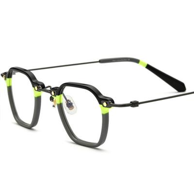 China For 2021 New Personality Myopia Glass Frame Men's And Women's Ultralight Titanium Frame Optical Glass Square Frame Reading Glasses for sale