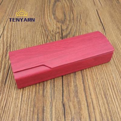 China Unisex Wood Grain Sunglass Box Hard Glass Case Glasses Holder Eye Reading Glass Handmade Accessories Box Case Portable Metal 2Pc for sale