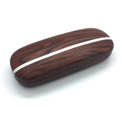 China Unisex Portable Glasses Case Hard Grain Spectacle Frame Box Reading Glass Sunglasses Holder Storage Wooden Case for sale