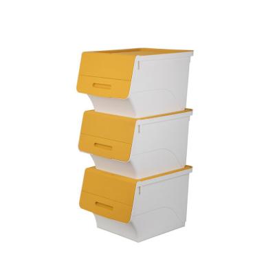 China Folding Oblique Storage Box Clothing Toy High Quality Plastic Sorting Box By Color Turnover Box For Home Tidy for sale