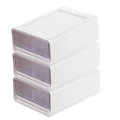 China Plastic Large Storage Barrel Multi Viable Stackable Containers Plastic Drawer Organizer With Lids For Home Office for sale