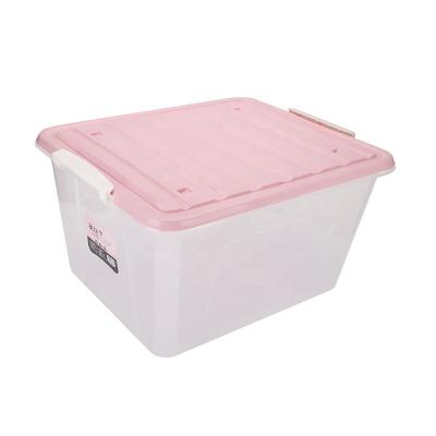 China Clear Plastic Storage Bin Large Sustainable Plastic Storage Box Healthy Drop Shipping Industrial Plastic Storage Bins for sale