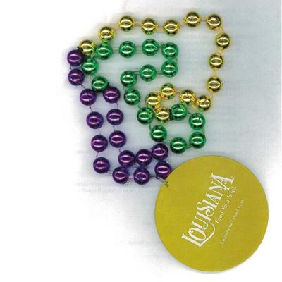 China Bead Neckalce Mardi Gras Medallion Necklace Custom Cheap Promotional Logo Beads for sale