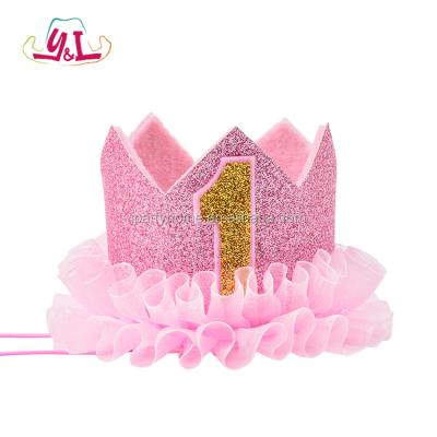 China 1st Birthday Girl Crown 1st Birthday Decorations Wholesale Birthday Party Supply for sale