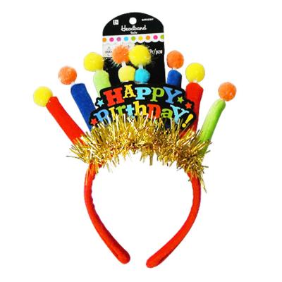 China Party Decoration Birthday Candle Happy Birthday Party Headband Birthday Hair Circle for Party Decoration for sale